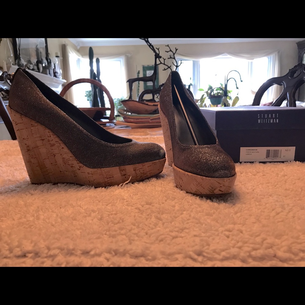 Stuart Weitzman Corkswoon Pyrite Nocturn Size 9N